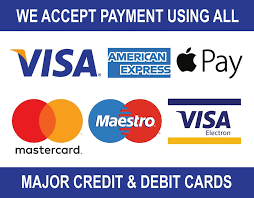 we accept credit and debit cards Paypal